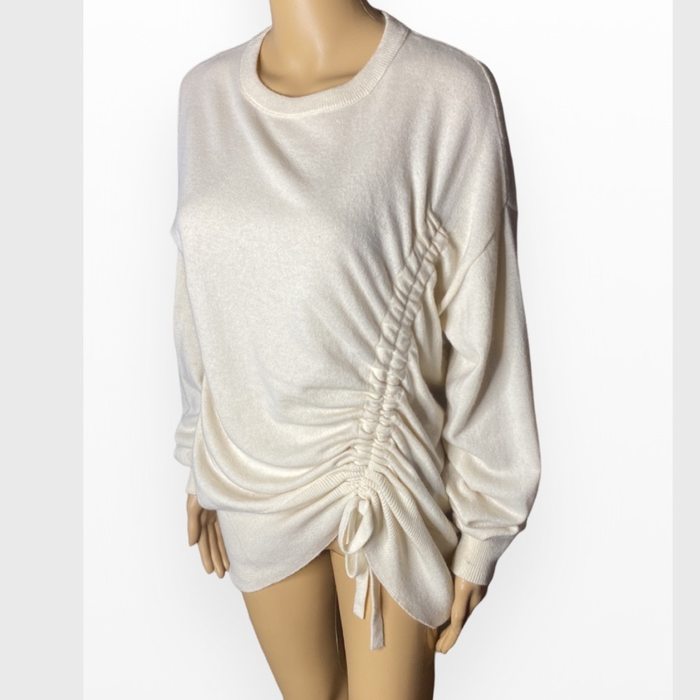 Christopher Fisher Ruched Cashemere Sweater Sz M